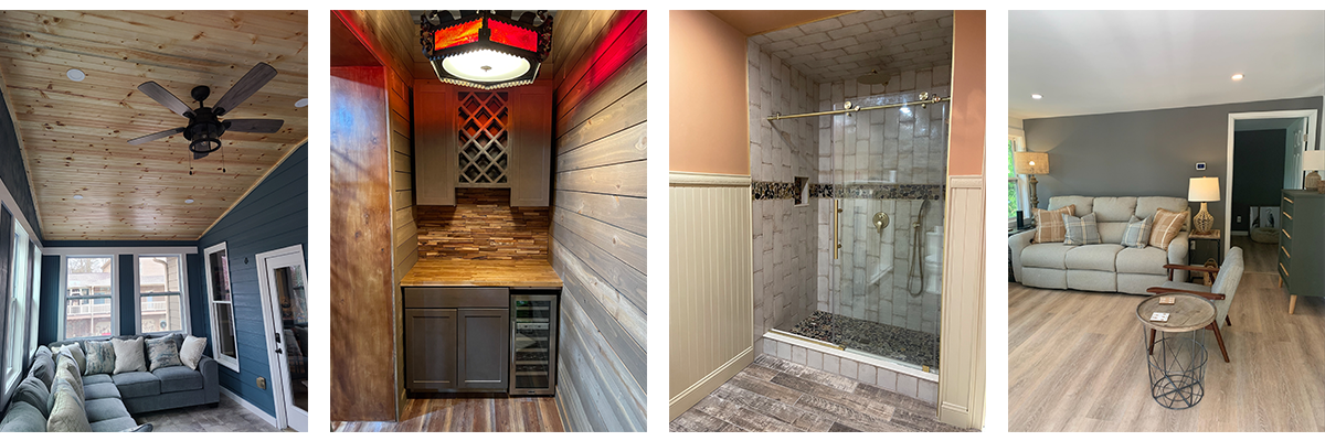 Collage image of interior remodel from Marshall's